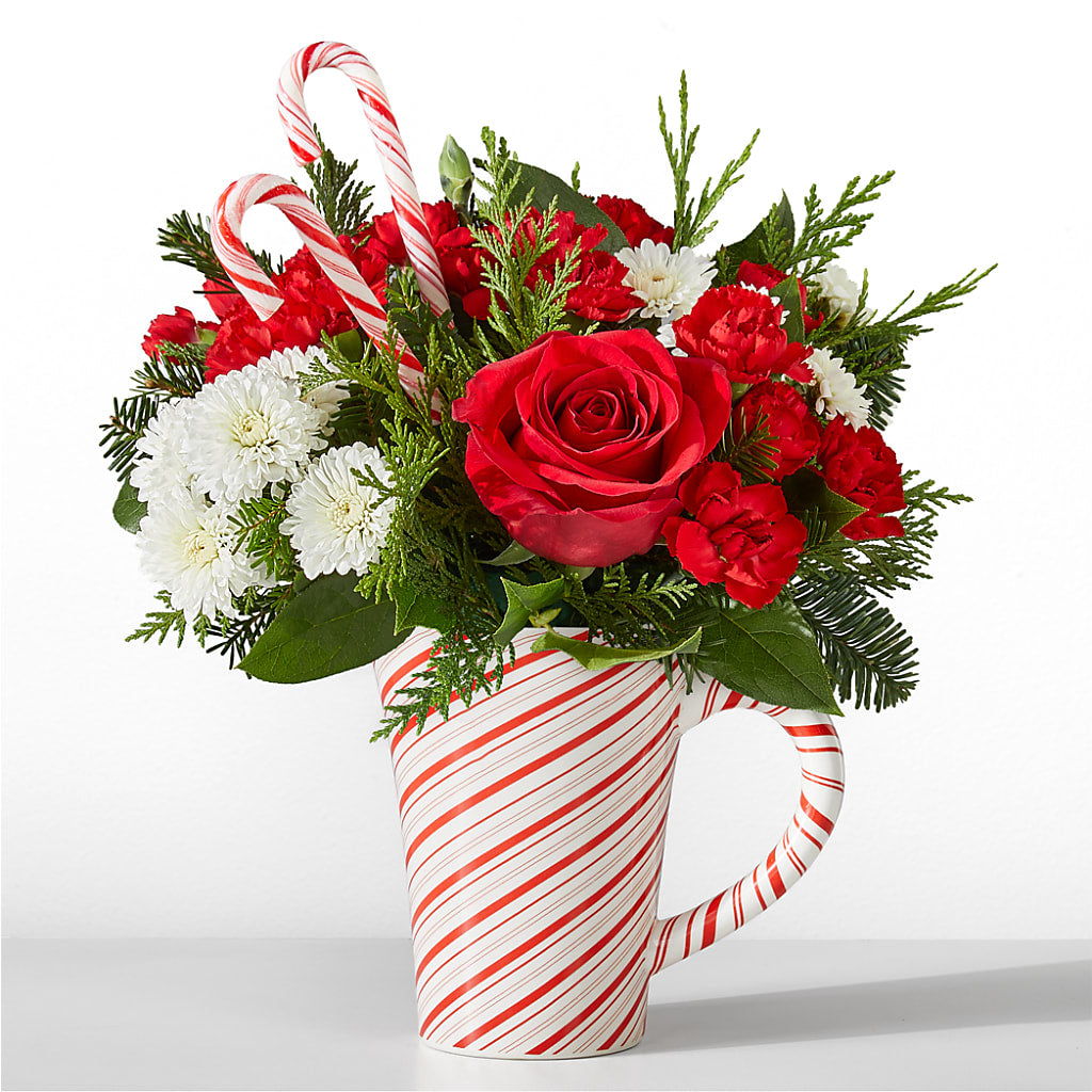 Peppermint Swirl Mug – Blooms For You, Hamilton NJ