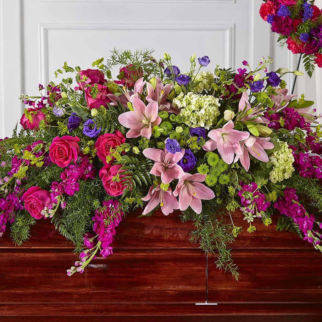 Radiant Tribute Casket Spray – Blooms For You, Hamilton NJ