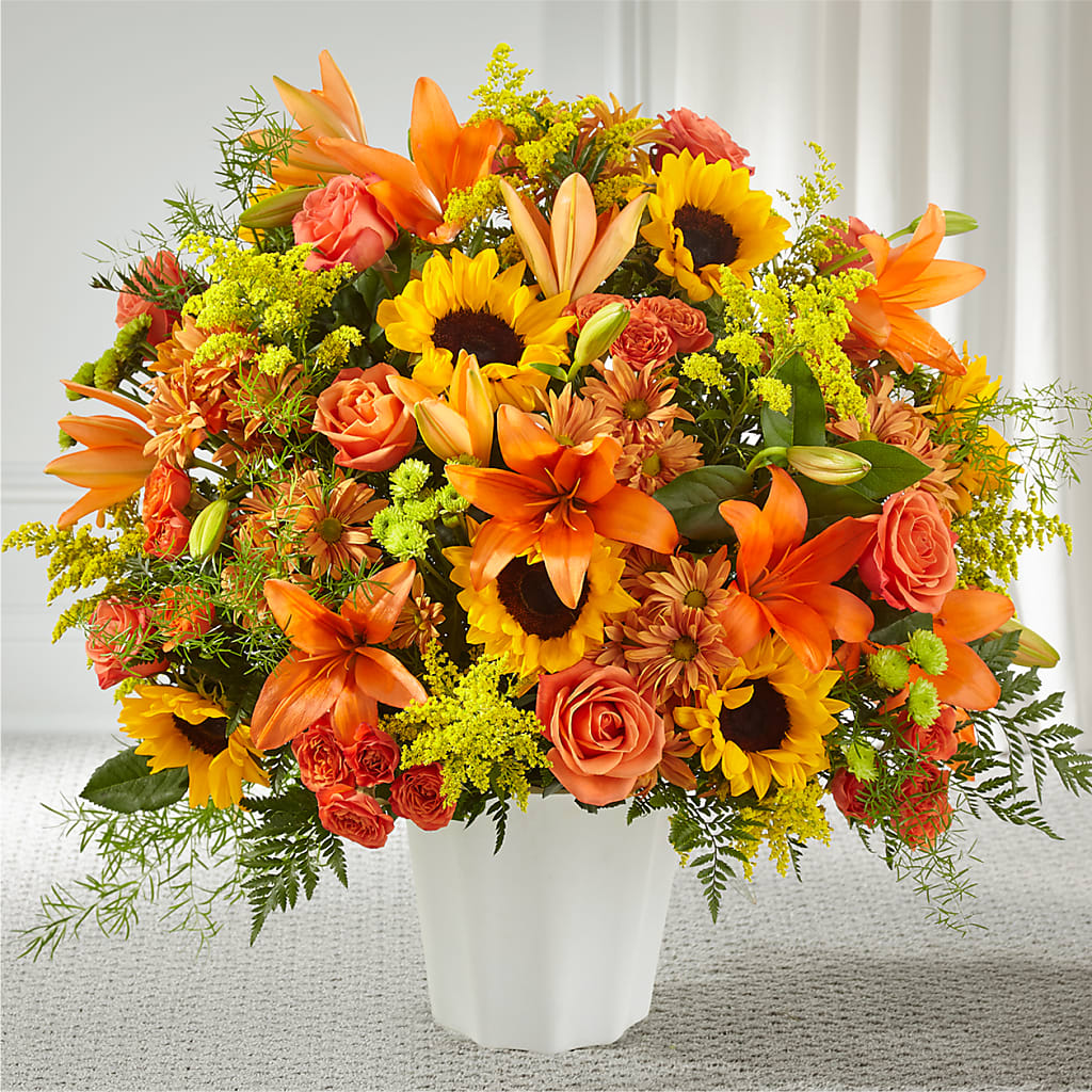 Harvest Thoughts Floor Basket – Blooms For You, Hamilton NJ