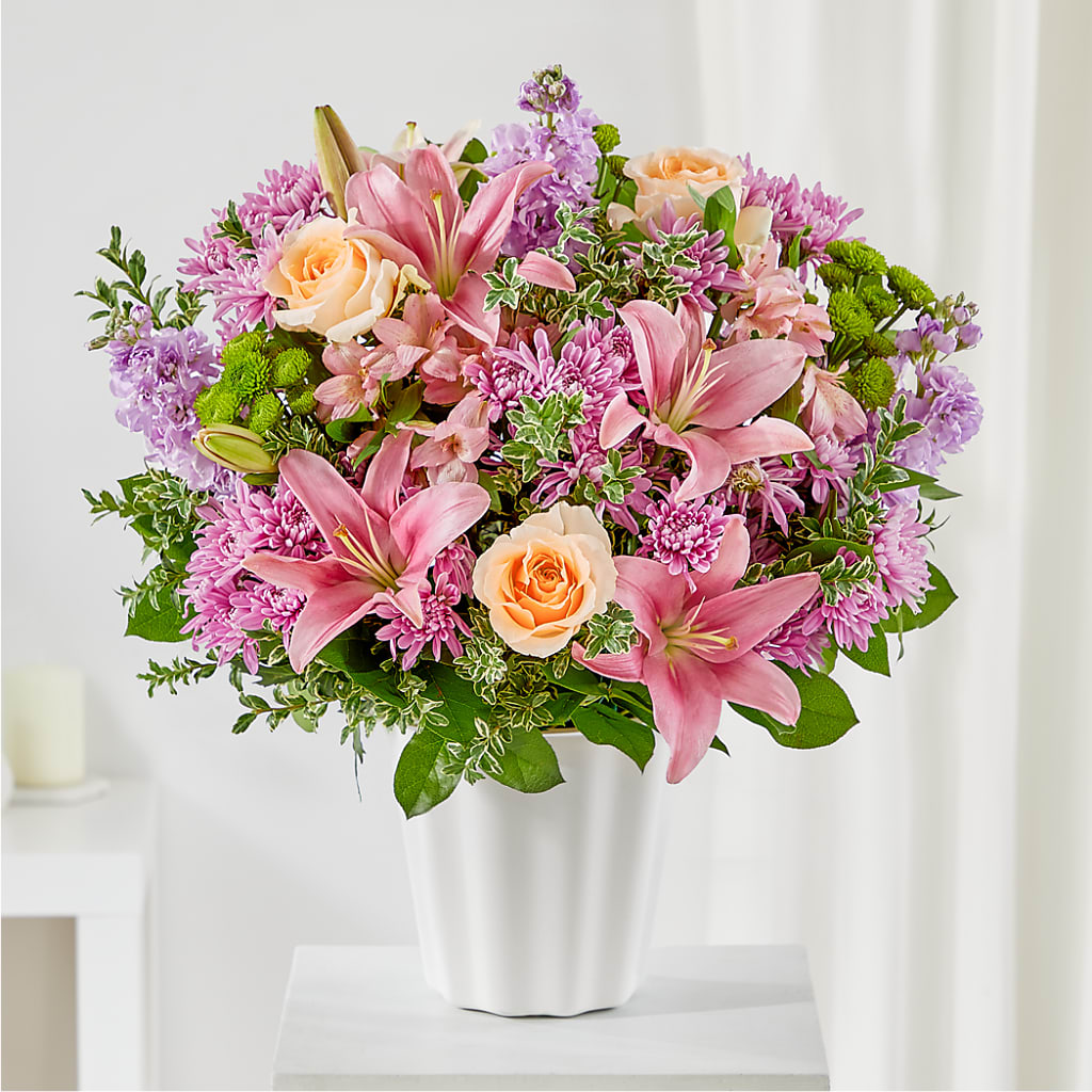 Supportive Embrace Tabletop Basket – Blooms For You, Hamilton NJ