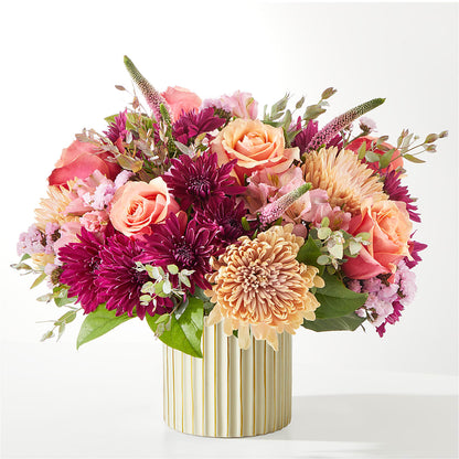 Berry Cobbler Bouquet with Ivory Vase –  Blooms For You, Hamilton NJ
