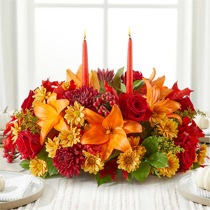 Autumn's Embrace Centerpiece –  Blooms For You, Hamilton NJ